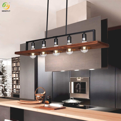 Used For Home/Hotel Hot Sale Nordic Style Iron Wooden Pendant Light