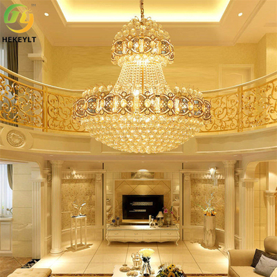Gold Luxury K9 Crystal Led Pendant Light Modern Classic Style