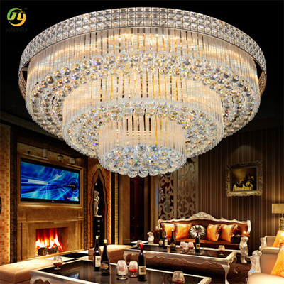 Classic Luxury Gold Modern Led Crystal Ceiling Lamp E14 Bulb Base