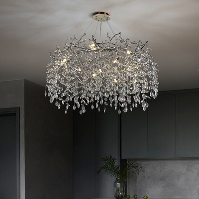 Luxury Modern Crystal Chandelier Clear Finish French Lighting