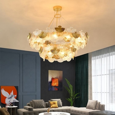 Glass Hanging Led Crystal Chandelier Apartment Customized Residential Decor