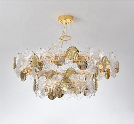 Luxury Modern LED Crystal Chandelier Iron Glass Gold Living Room Lighting