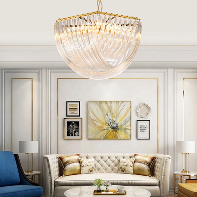 LED Luxury Round Crystal Chandelier Modern Crystal Chandelier Fixture Empire Style