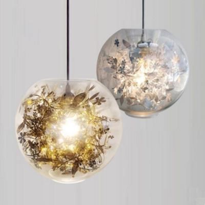 Ball Flower Glass Pendant Light Living Room Wedding Decoration Lamp