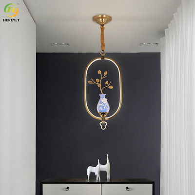 All Copper Luxury Branch Art Single Pendant Light For Aisle Bedroom Living Room