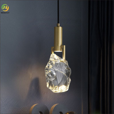 All-copper K9 Crystal Pineapple pendant light for living room bedroom bedside dining room