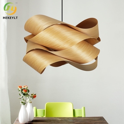 Creative Wood Leather Chandelier Living Room Bedroom Inn Aisle Modern Simple Decorative Lamps
