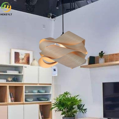 Creative Wood Leather Chandelier Living Room Bedroom Inn Aisle Modern Simple Decorative Lamps