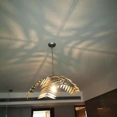 American Creative Iron Leaf Pendant Light Nordic Living Room Cloakroom Hotel Light
