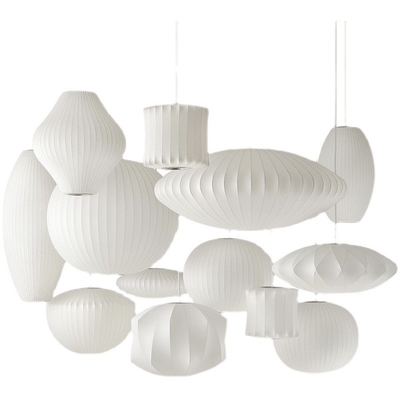 Modern Minimalist Multi Shape Pendant Light Silk Like Nordic Chandelier For Dining Room
