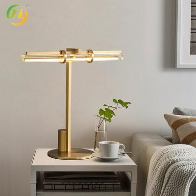 JYLIGHTING Modern Nordic Simple Luxury LED Table Lamp Copper Glass for Bedroom Hotel Living Room Study Sofa Corner light