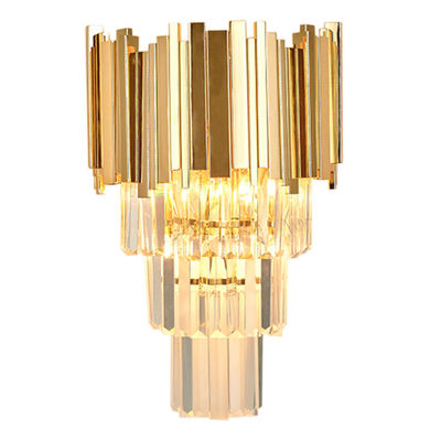 Width 350mm Height 550mm Postmodern Glass Crystal Wall Lamp For Hotel