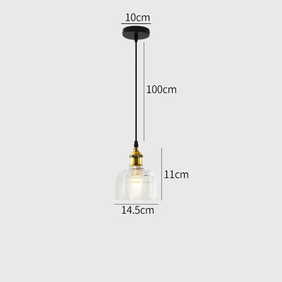 Contemporary Diameter 14.5cm Height 11cm Glass Pendant Light