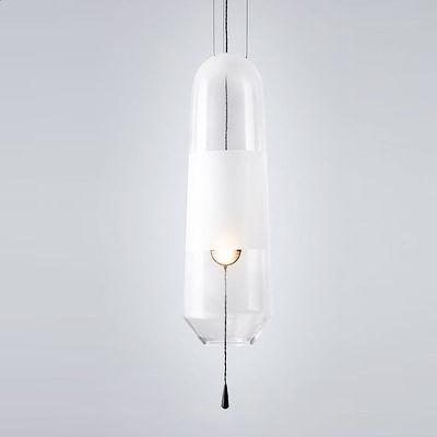 Height 38cm Gray / White / Amber Color Nordic Glass Ceiling Lights