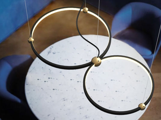 Aluminum Acrylic Circle 300mm 400mm 500mm Ring Pendant Ceiling Light
