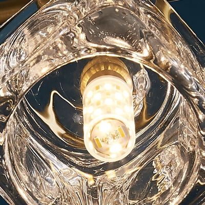 Vintage G4 Light source crystal modern chandelier All Copper Color