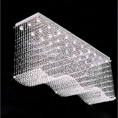 Decorative Bedroom Crystal Pendant Light Led Crystal Chandelier Length 800mm