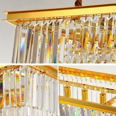 Indoor Decorative Modern Pendant Crystal Ceiling Lights Gold L90*W35*H50cm