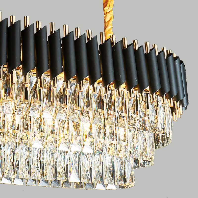 Suspension Luminaire Postmodern Crystal Gold Pendant Luxury Crystal pendant li Fixture Raindrop Manggic Gold Color Moder