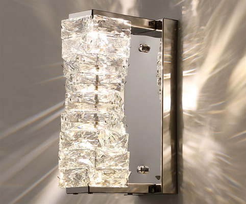 Luxury Modern K9 Crystal Wall Lamp Stainless Steel