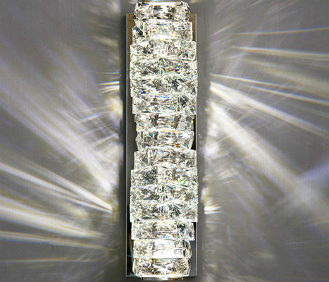 Luxury Modern K9 Crystal Wall Lamp Stainless Steel