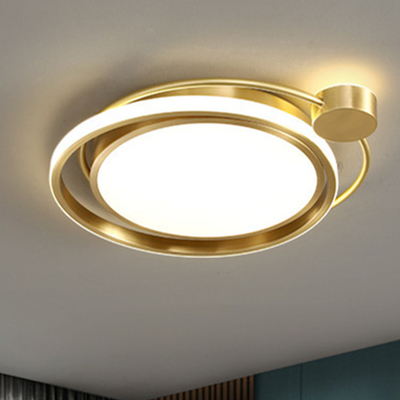 Acrylic Copper LED Ceiling Light Residential Indoor Decorative