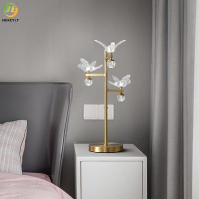 Decoration LED Bedside Table Lamp Read Clear Glass D420 X H680