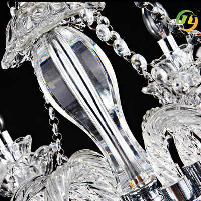 Luxury Crystal Candle Lamps Chandeliers Villa Hall E14