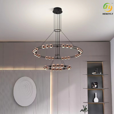 450 Duplex Dining Room Chandelier Circle LED Luxury Nordic