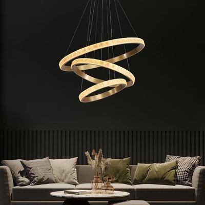Restaurant LED Clear Amber Modern Ring Light Postmodern Light Luxury