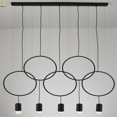 Acrylic Home/Hotel Metals Art Baking Paint Black LED Nordic Pendant Light