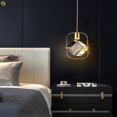 Iron Electroplating Crystal Home Art Baking Paint Gold LED Nordic Pendant Light