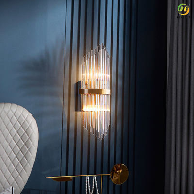 E14 X 2 Luxury Modern Crystal Wall Light For Home / Hotel / Showroom