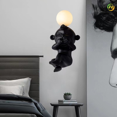 G4 Bedroom Modern Wall Lamp Bear Monkey Cartoon Decorative