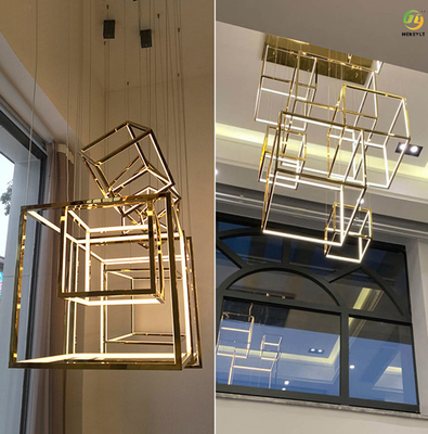 Mirror Titanium LED Modern Pendant Light For Home Hotel D9018