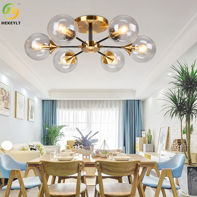 Nordic Style Iron Glass LED Ceiling Light For Home / Hotel