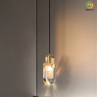 Brass crystal Nordic Pendant Light E14 without contain light source