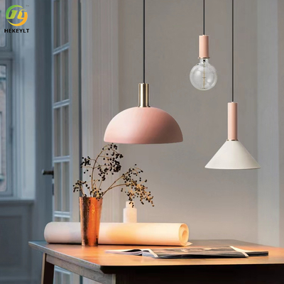 Aluminum Pink Gold Modern Pendant Light E26 For Living Room / Showroom
