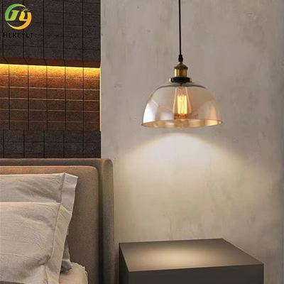Modern Amber LED Glass Pendant Light 40 Watt For Home Hotel