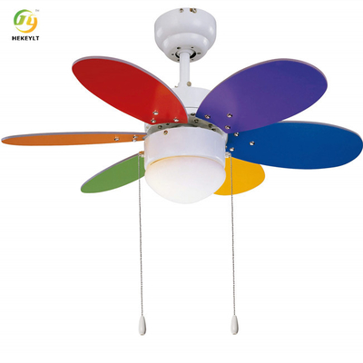 Rainbow Color 76cm / 30&quot; Ceiling Fan With Light Pull Chains