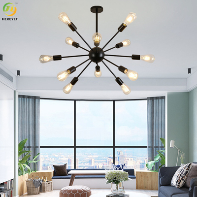 E26 Iron Metal Glass Large Nordic Pendant Light For Dining Room