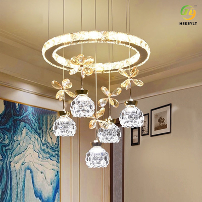 Modern Minimalist LED Luxury Crystal Candle Chandelier For Dining Living Room