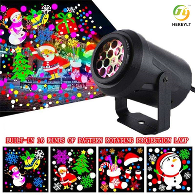 Laser Snowflake Projection Landscape Lamp 16 Patterns For Christmas Holiday Party Bar