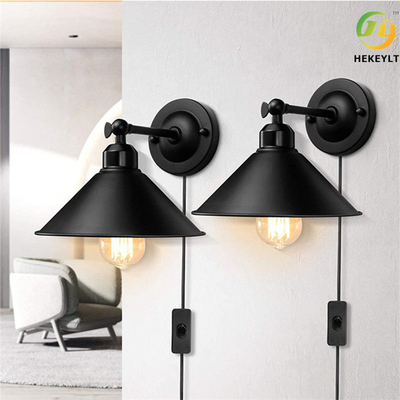 Iron Industrial Retro Modern Swivel Led Wall Lamp For Aisle Cafe
