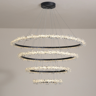 Simple Atmosphere Crystal Wreath Modern Pendant Light Postmodern Living Luxury