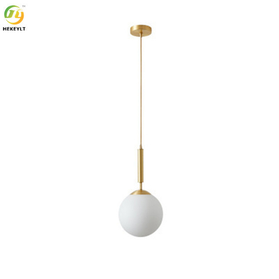 Residential  Gold Globe Glass Pendant Light Modern Simple Design
