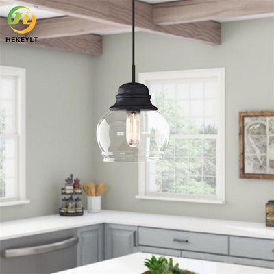 Indoor Decoration Modern Dome Glass Pendant Light Clear E26