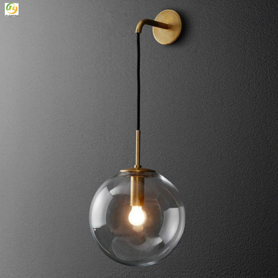 Nordic Simple Metal Crystal Wall Lamp For Living Room Bedroom Beside Aisle