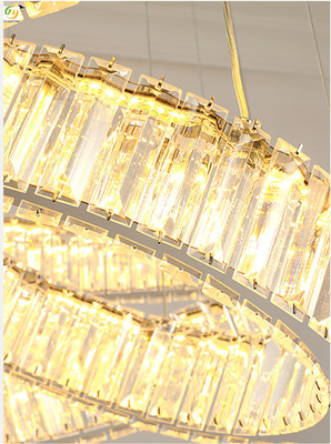 D20 Bedroom Metal Crystal LED Modern Ring Light Luxury Decorative