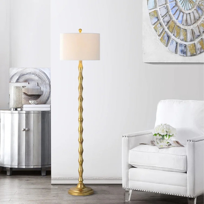 Fabric Metal Gold White E26 Traditional Floor Lamp Modern Decoration